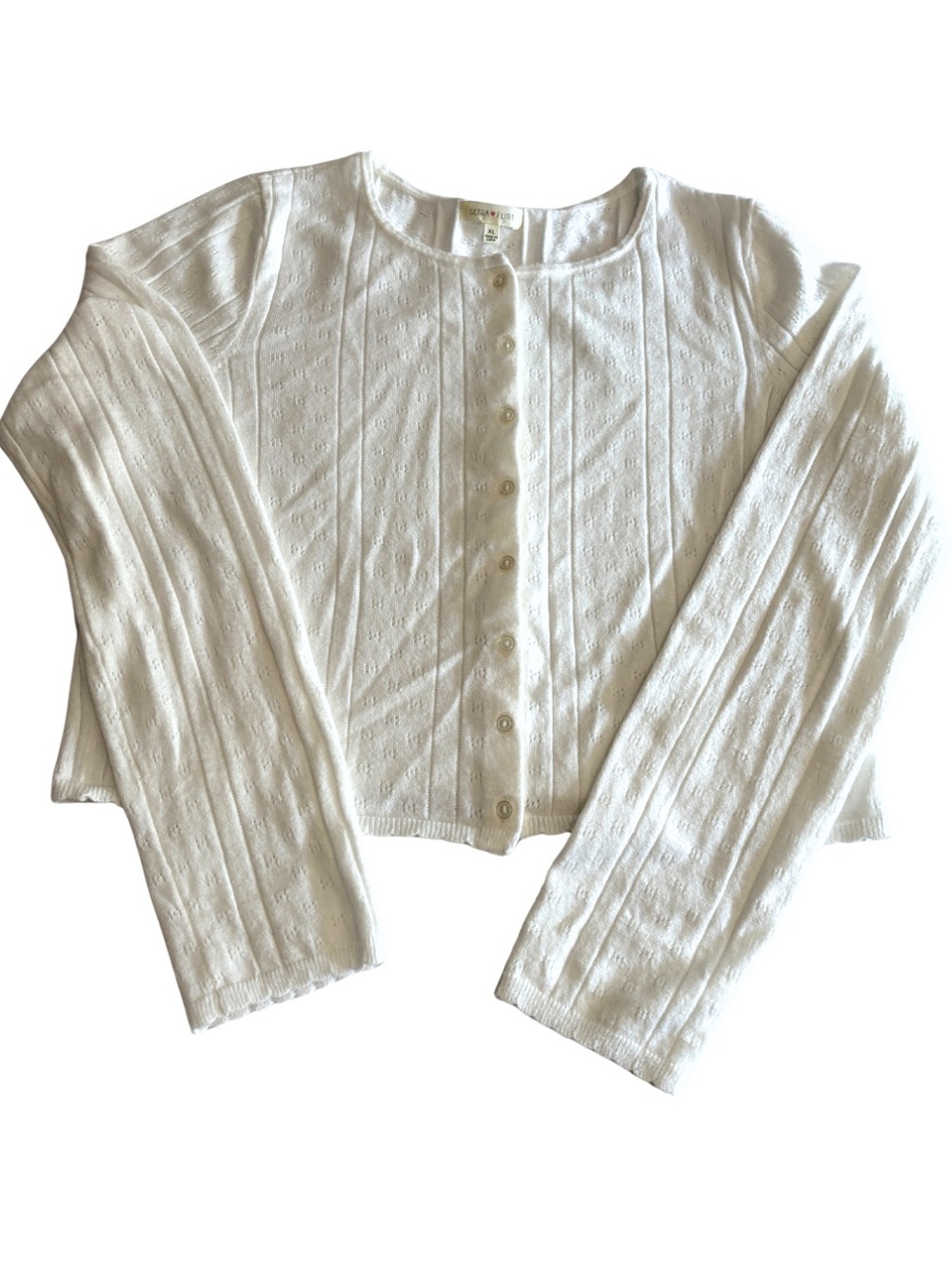 Ultra Flirt Cream Knit cardigan. Y2K, Gilmore Girls Codes XL